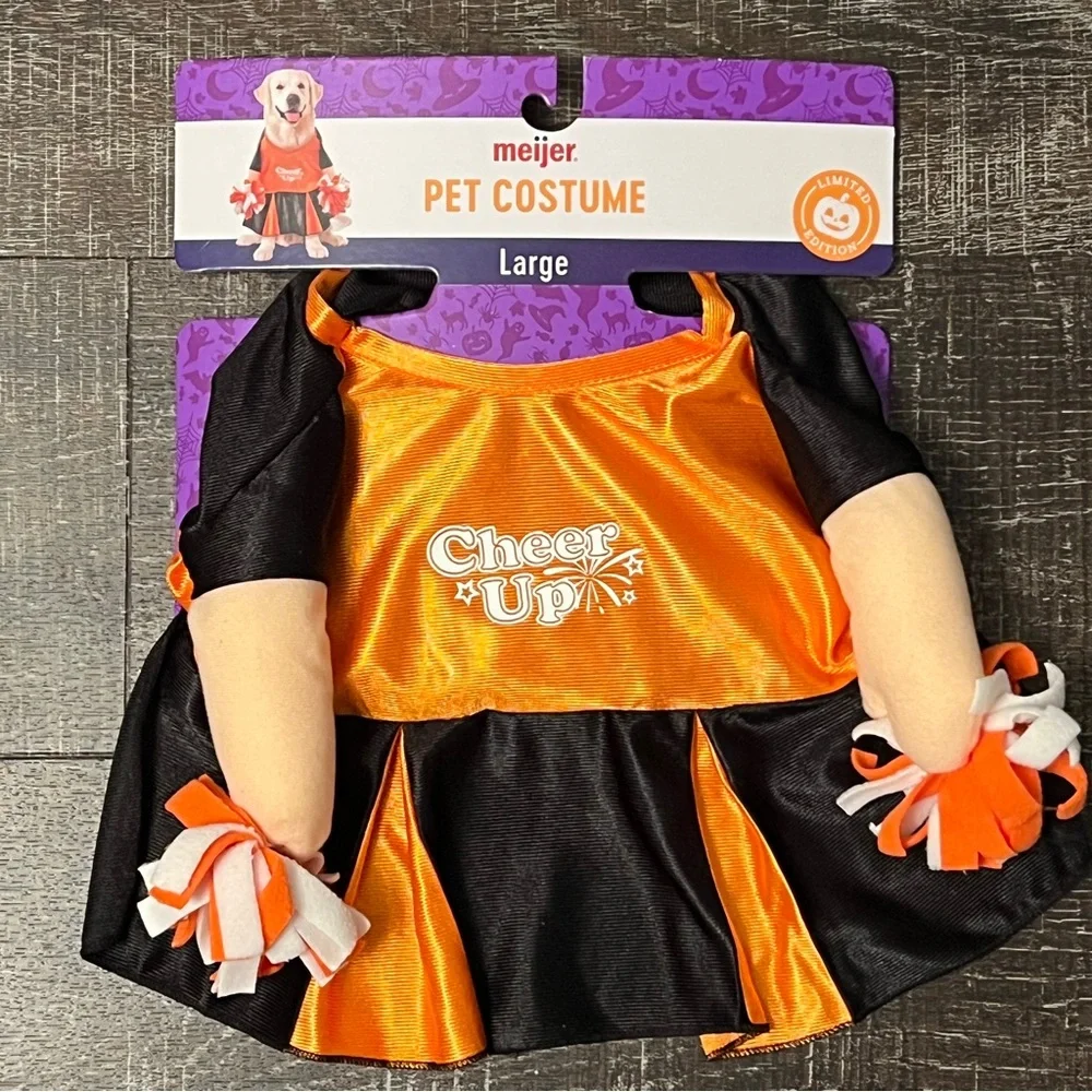 Cheerleader Walking Pet Dog Costume Adorable! New! Size Large